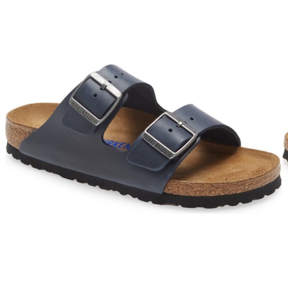 Birkenstock Arizona Soft Footbed Sandals Blue Oiled
